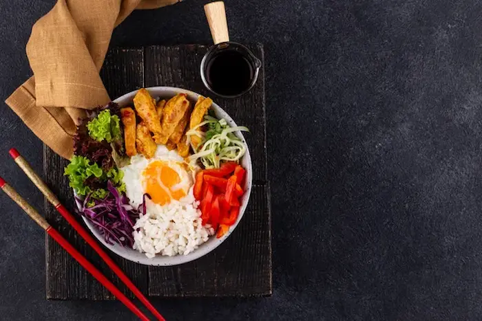 Bibimbap coreano comida asiática