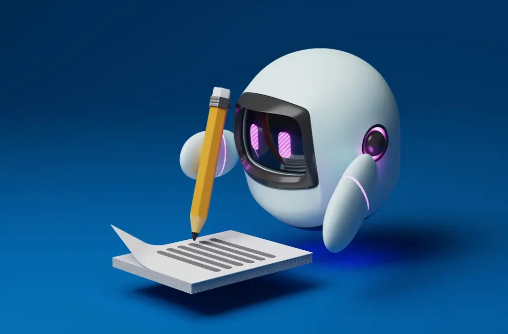 un robot personificando la IA en el marketing