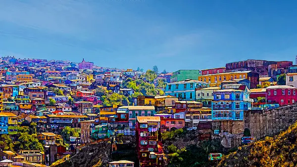 cerros coloridos de valparaiso chile
